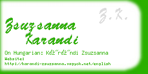 zsuzsanna karandi business card